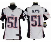 nike youth nfl jerseys new england patriots #51 jerod mayo white[nike]