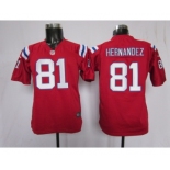 nike youth nfl jerseys new england patriots #81 hernandez red[nike]