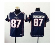 nike youth nfl jerseys new england patriots #87 gronkowski blue[2015 new nike]