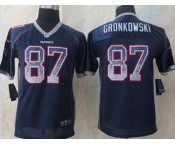 nike youth nfl jerseys new england patriots #87 gronkowski blue[Elite drift fashion]