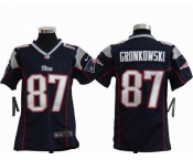 nike youth nfl jerseys new england patriots #87 gronkowski blue[nike]