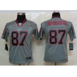 nike youth nfl jerseys new england patriots #87 gronkowski grey[nike lights out]