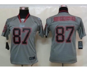 nike youth nfl jerseys new england patriots #87 gronkowski grey[nike lights out]