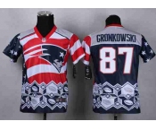 nike youth nfl jerseys new england patriots #87 gronkowski noble fashion[2015 Elite]