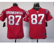 nike youth nfl jerseys new england patriots #87 gronkowski red[nike]