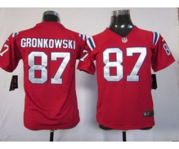 nike youth nfl jerseys new england patriots #87 gronkowski red[nike]