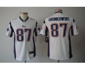 nike youth nfl jerseys new england patriots #87 gronkowski white[nike limited]