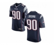 nike youth nfl jerseys new england patriots #90 malcom brown blue[nike]