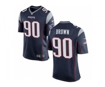 nike youth nfl jerseys new england patriots #90 malcom brown blue[nike]