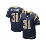 Men Nike Los Angeles Rams #31 Maurice Alexander Elite Navy Blue Team Color NFL Jersey