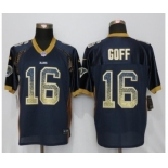 Men Nike St.Louis Rams #16 Jared Goff Drift Fashion Blue Elite Jerseys