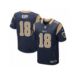 Men's Nike Los Angeles Rams #18 Cooper Kupp Elite Navy Blue Team Color NFL Jersey