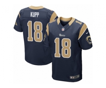 Men's Nike Los Angeles Rams #18 Cooper Kupp Elite Navy Blue Team Color NFL Jersey