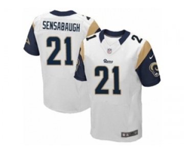 Men's Nike Los Angeles Rams #21 Coty Sensabaugh Elite White NFL Jersey