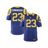 Men's Nike Los Angeles Rams #23 Benny Cunningham Elite Royal Blue Alternate NFL Jersey