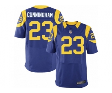 Men's Nike Los Angeles Rams #23 Benny Cunningham Elite Royal Blue Alternate NFL Jersey