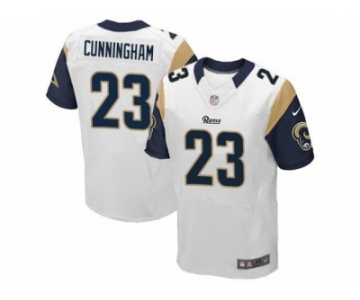 Men's Nike Los Angeles Rams #23 Benny Cunningham Elite White NFL Jersey