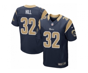 Men's Nike Los Angeles Rams #32 Troy Hill Elite Navy Blue Team Color NFL Jersey