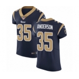 Men's Nike Los Angeles Rams #35 C.J. Anderson Navy Blue Team Color Vapor Untouchable Elite Player NFL Jersey