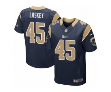 Men's Nike Los Angeles Rams #45 Zach Laskey Elite Navy Blue Team Color NFL Jersey