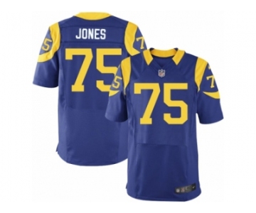 Men's Nike Los Angeles Rams #75 Deacon Jones Elite Royal Blue Alternate NFL Jersey