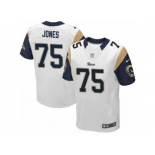 Men's Nike Los Angeles Rams #75 Deacon Jones Elite White NFL Jersey