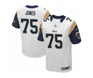 Men's Nike Los Angeles Rams #75 Deacon Jones Elite White NFL Jersey