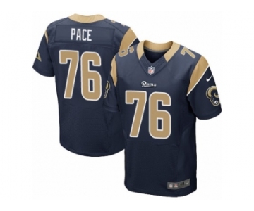 Men's Nike Los Angeles Rams #76 Orlando Pace Elite Navy Blue Team Color NFL Jersey