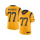 Men's Nike Los Angeles Rams #77 Andrew Whitworth Elite Gold Rush NFL Jersey