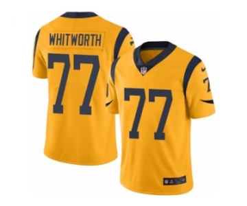 Men's Nike Los Angeles Rams #77 Andrew Whitworth Elite Gold Rush NFL Jersey