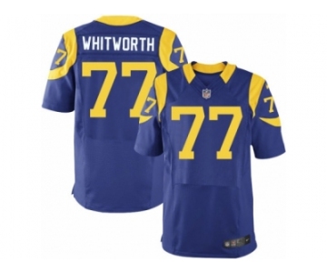 Men's Nike Los Angeles Rams #77 Andrew Whitworth Elite Royal Blue Alternate NFL Jersey