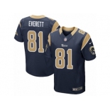 Men's Nike Los Angeles Rams #81 Gerald Everett Elite Navy Blue Team Color NFL Jersey