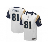 Men's Nike Los Angeles Rams #81 Gerald Everett Elite White NFL Jersey