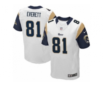 Men's Nike Los Angeles Rams #81 Gerald Everett Elite White NFL Jersey