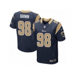 Men's Nike Los Angeles Rams #98 Connor Barwin Elite Navy Blue Team Color NFL Jersey