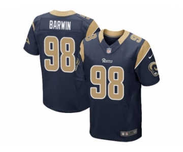 Men's Nike Los Angeles Rams #98 Connor Barwin Elite Navy Blue Team Color NFL Jersey