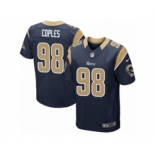 Men's Nike Los Angeles Rams #98 Quinton Coples Elite Navy Blue Team Color NFL Jersey