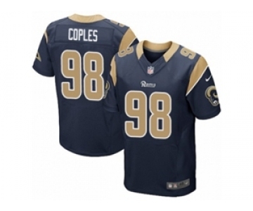 Men's Nike Los Angeles Rams #98 Quinton Coples Elite Navy Blue Team Color NFL Jersey