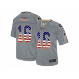 Nike Los Angeles Rams #16 Jared Goff Lights Out Grey Men's Stitched NFL Elite USA Flag Fashion Jersey