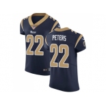 Nike Los Angeles Rams #22 Marcus Peters Navy Blue Team Color Men Stitched NFL Vapor Untouchable Elite Jersey