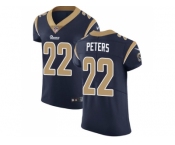 Nike Los Angeles Rams #22 Marcus Peters Navy Blue Team Color Men Stitched NFL Vapor Untouchable Elite Jersey