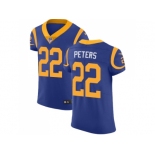 Nike Los Angeles Rams #22 Marcus Peters Royal Blue Alternate Men Stitched NFL Vapor Untouchable Elite Jersey