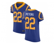 Nike Los Angeles Rams #22 Marcus Peters Royal Blue Alternate Men Stitched NFL Vapor Untouchable Elite Jersey