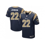 Nike Los Angeles Rams #22 Trumaine Johnson Navy Blue Alternate Men's Stitched NFL Elite Jersey