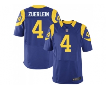 Nike Los Angeles Rams #4 Greg Zuerlein Royal Blue Alternate Men Stitched NFL Elite Jersey