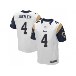 Nike Los Angeles Rams #4 Greg Zuerlein White Men Stitched NFL Elite Jersey