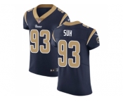 Nike Los Angeles Rams #93 Ndamukong Suh Navy Blue Team Color Men Stitched NFL Vapor Untouchable Elite Jersey