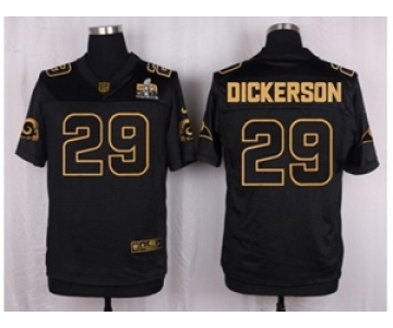 Nike St. Louis Rams #29 Eric Dickerson Black Pro Line Gold Collection Jersey(Elite)