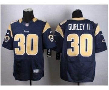 Nike St. Louis Rams #30 Todd Gurley II Navy Blue jerseys(Elite)