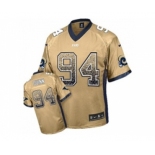 Nike St. Louis Rams #94 Robert Quinn Gold jerseys(Elite Drift Fashion)